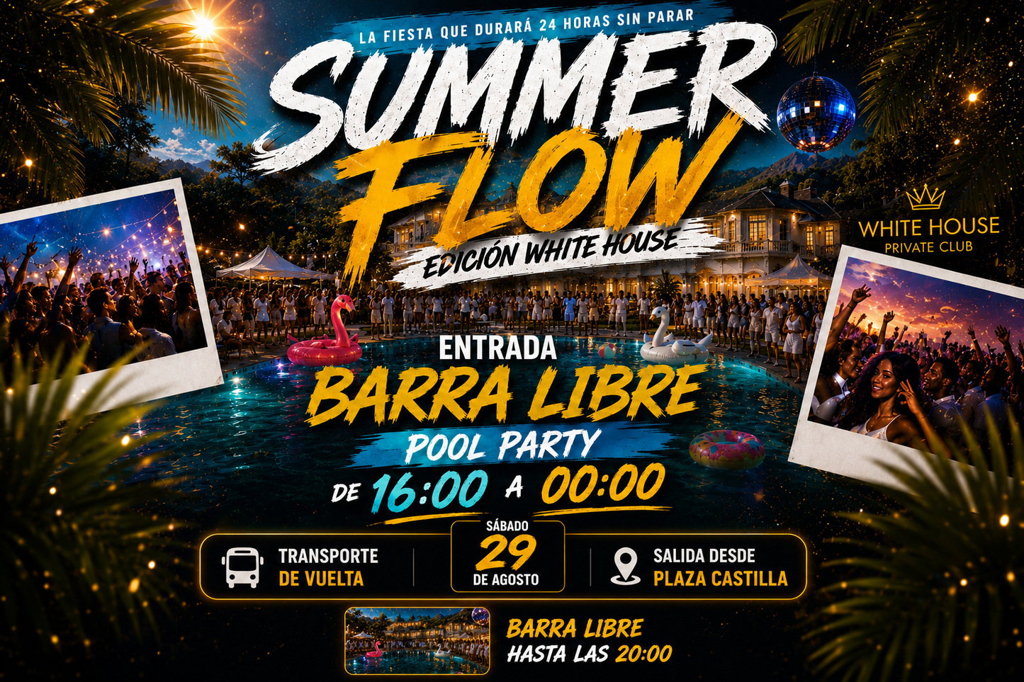 ENTRADA BARRA LIBRE | POOL PARTY